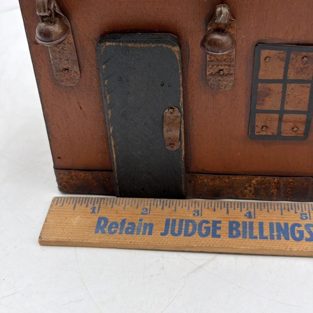 Bobby Huffman Folk Art Primitive Hand Painted Jingle Bells House 2022 Signed